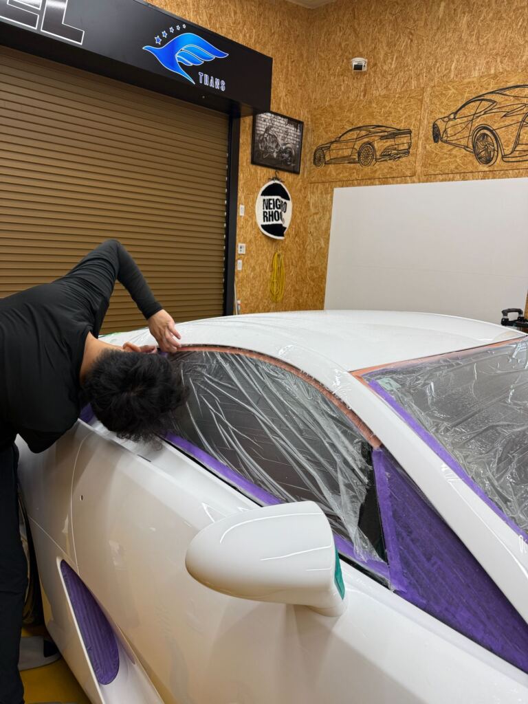 レクサス LFA 施工中 1